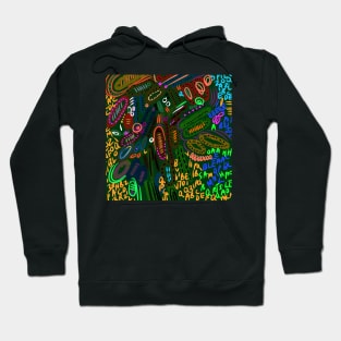 Abstract numbers in color Hoodie